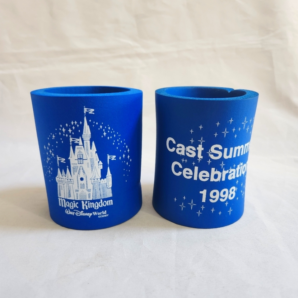 Vintage Magic Kingdom Cast Celebration Walt Disney World Can Koozies